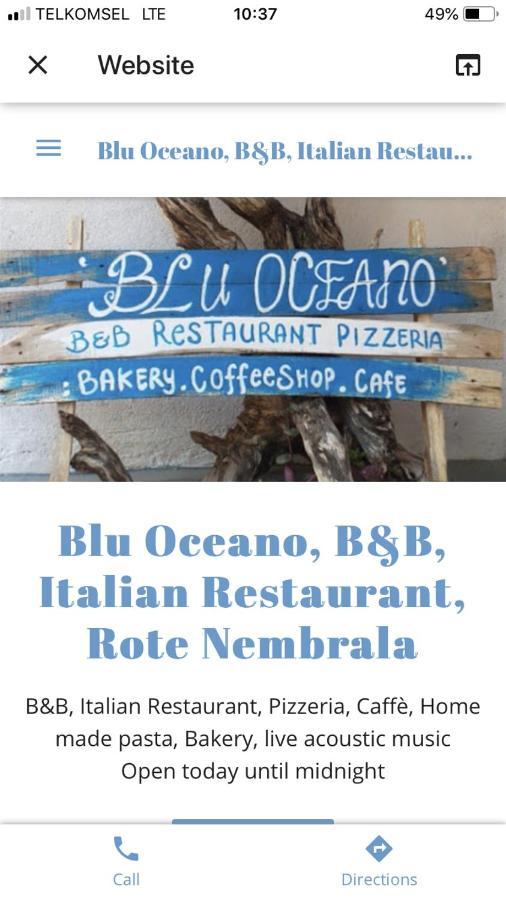 Blu oceano B&B, Italian restaurant Nembrala Esterno foto